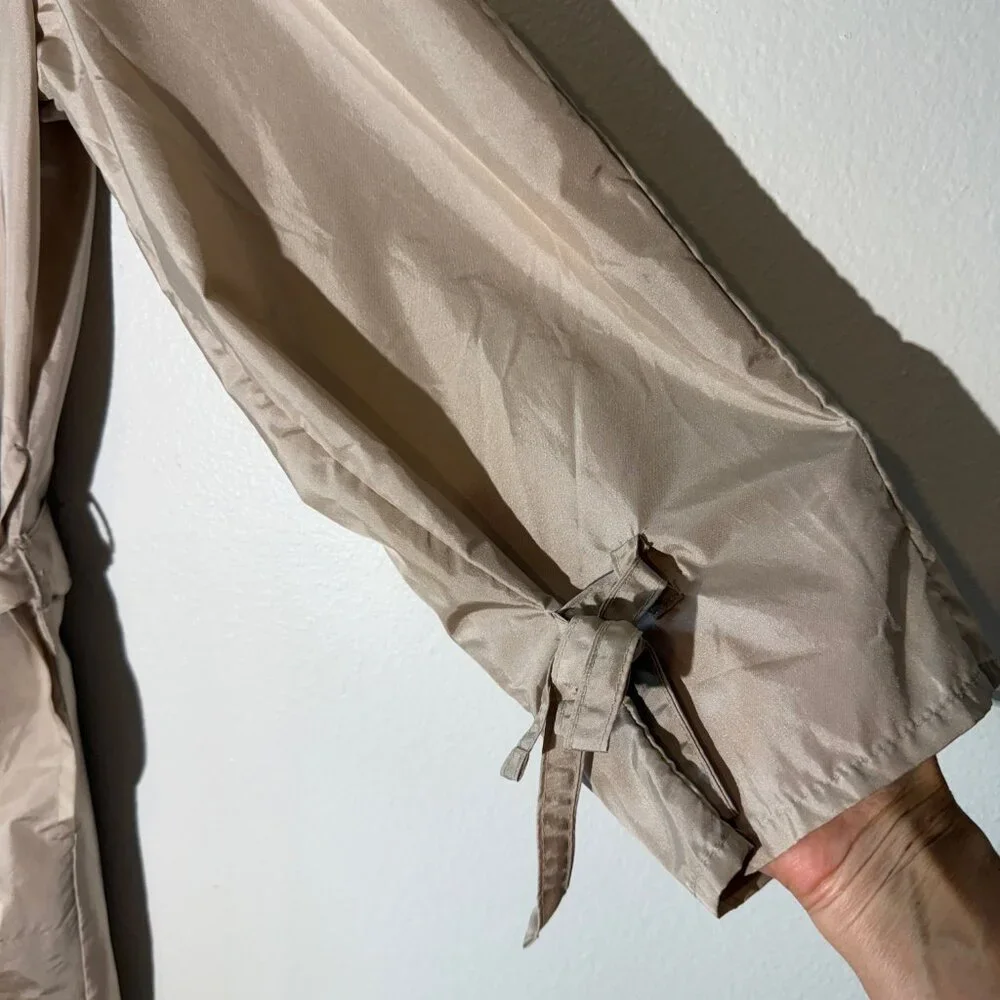 The Totes Coat Vintage‎ Lightweight Tan Button Down Raincoat Size 8